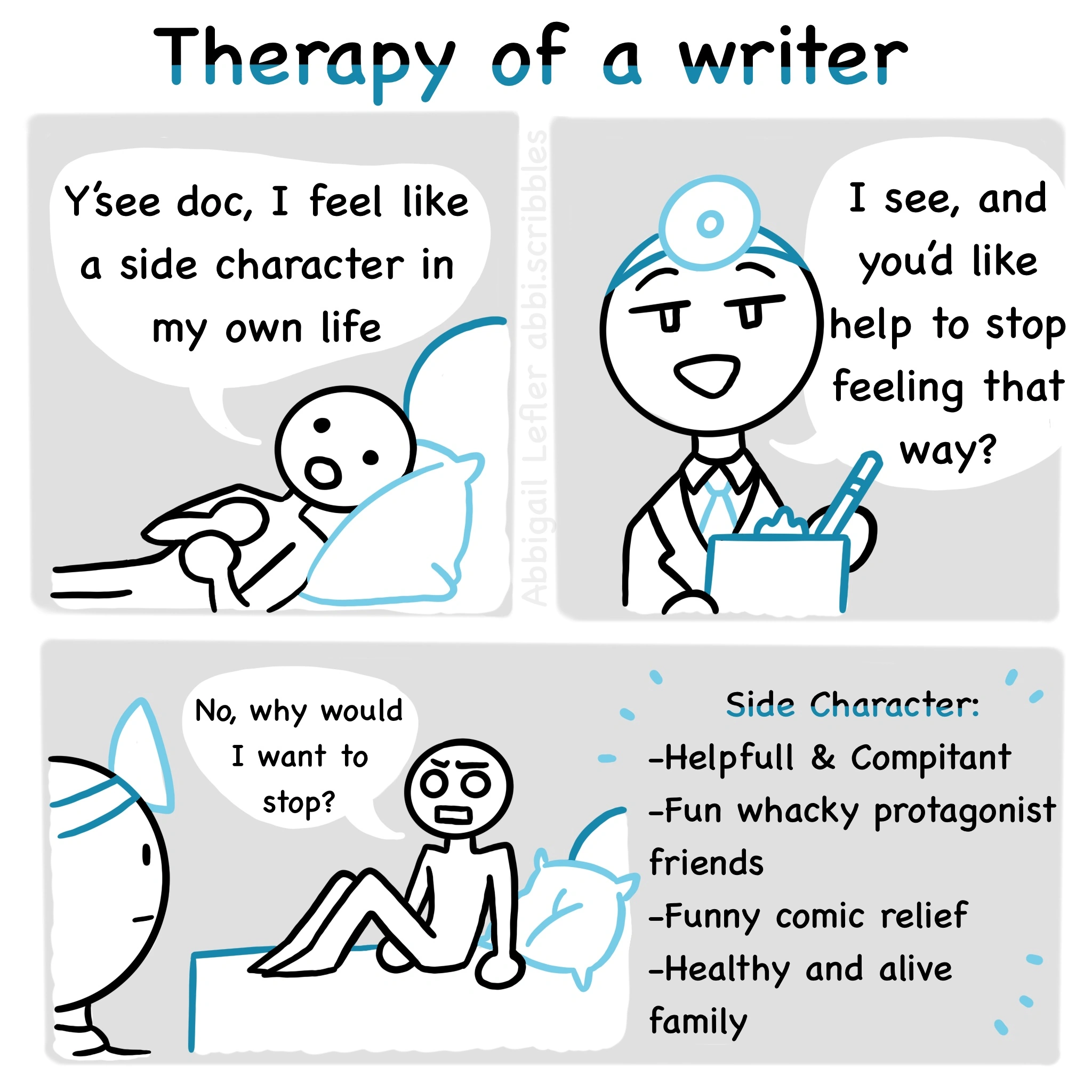 Therapy of a Writer comic artwork